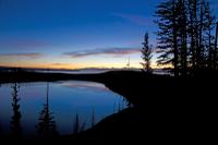 Yellowstone Lake before SUn rise